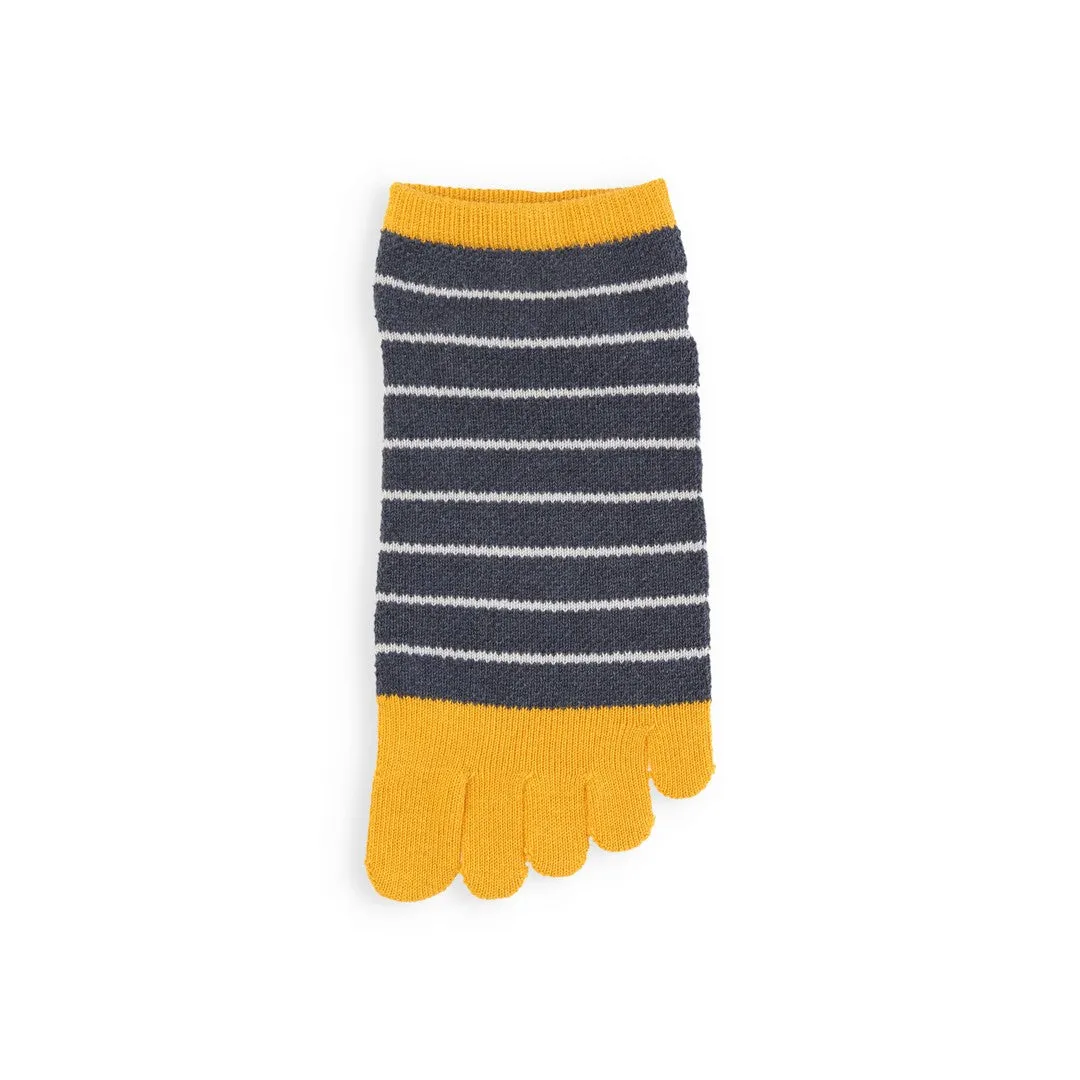 062120346 Mesh Fine Stripe Trainer Toe Socks M