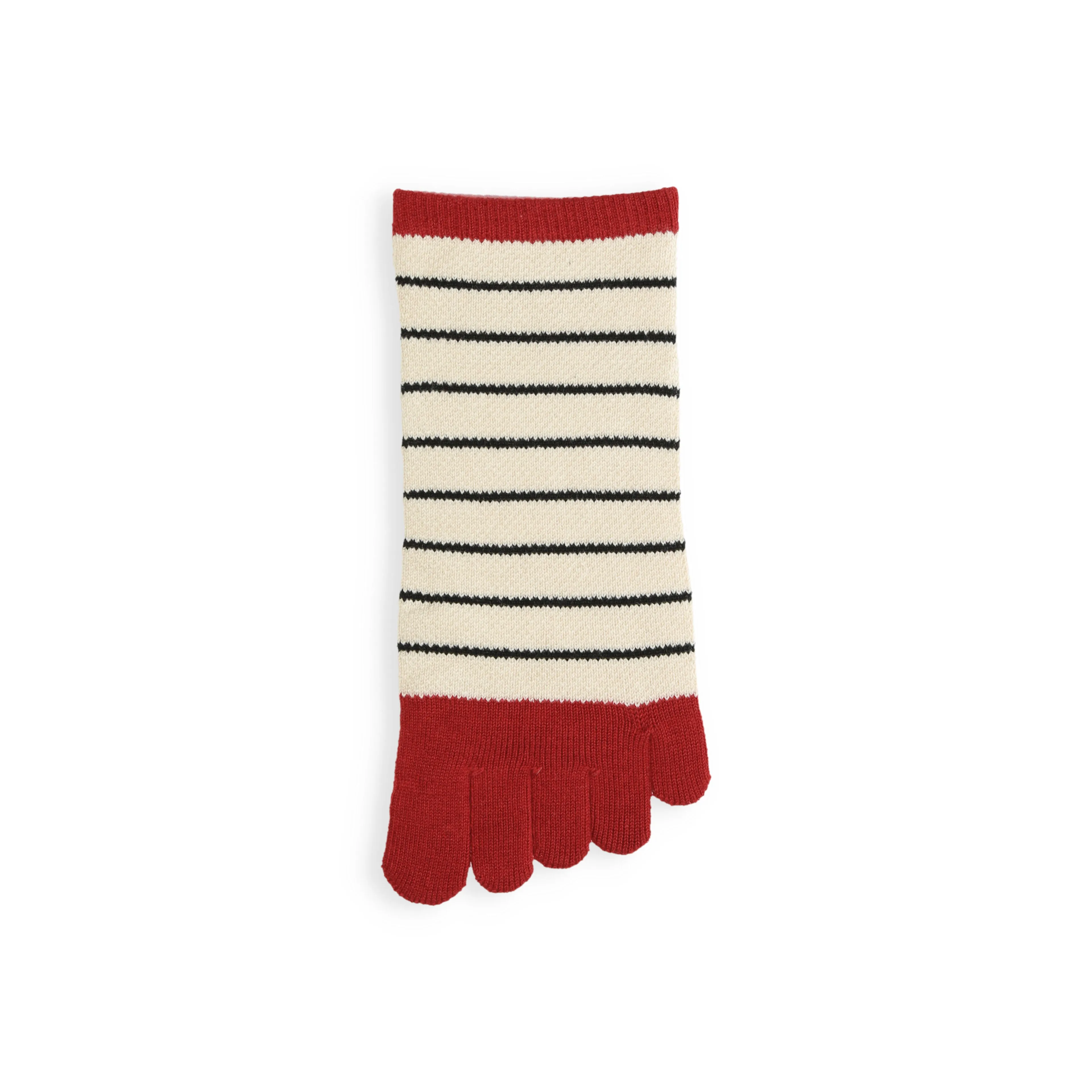 062120346 Mesh Fine Stripe Trainer Toe Socks M
