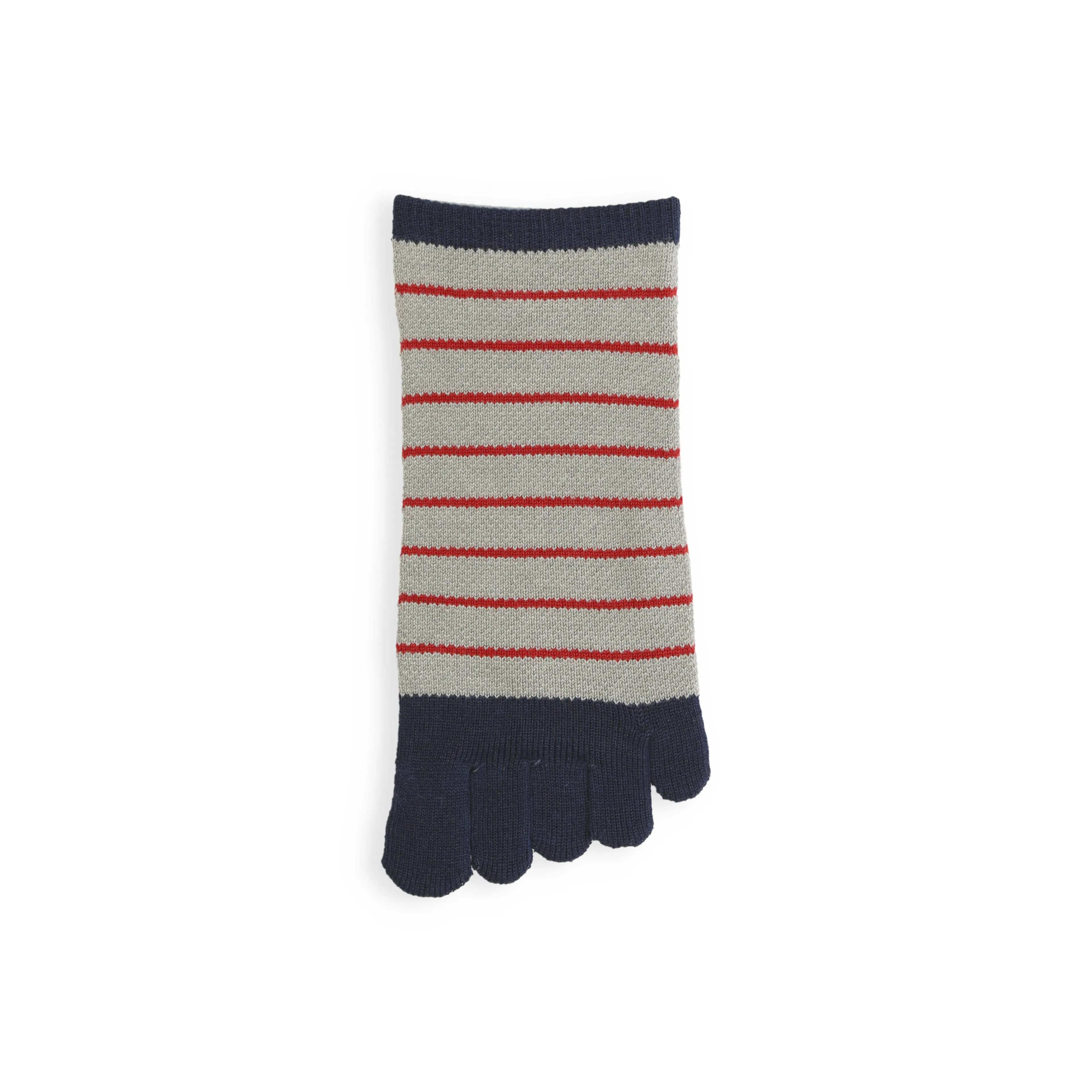 062120346 Mesh Fine Stripe Trainer Toe Socks M