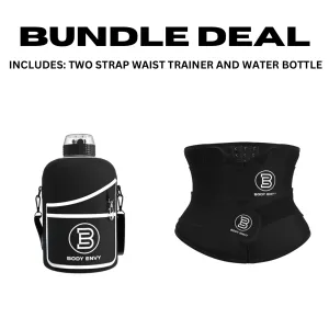 2 Strap Waist Trainer & Water Bottle Bundle Deal