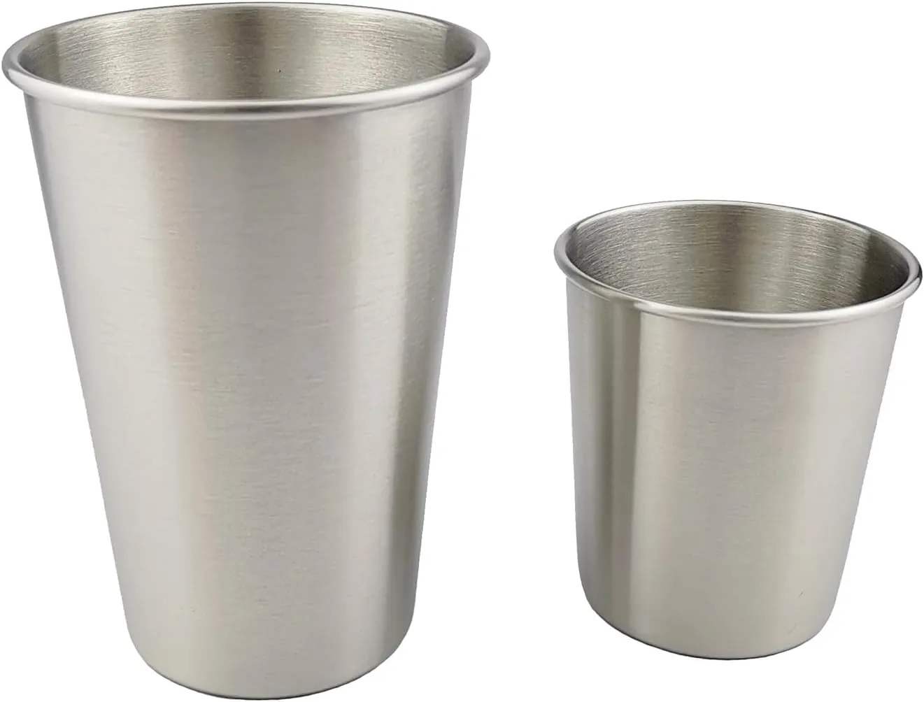 2PCS Outdoor Portable Milk Mug Beer Mug 304 Stainless Steel Water Cup(500ML)