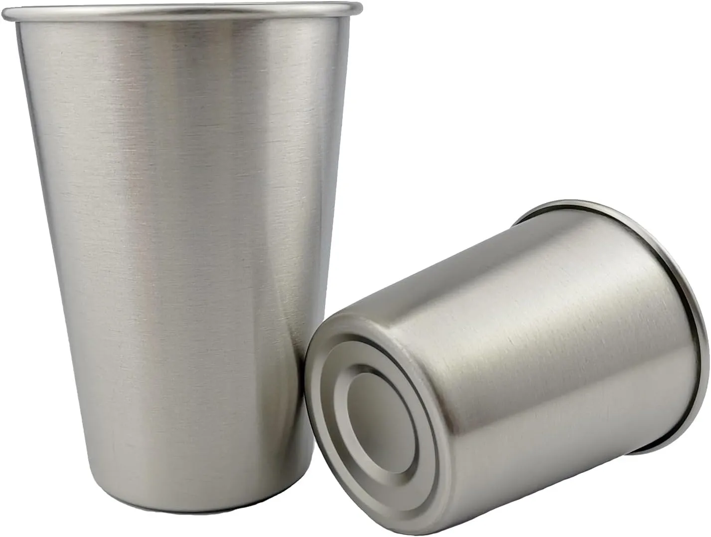 2PCS Outdoor Portable Milk Mug Beer Mug 304 Stainless Steel Water Cup(500ML)