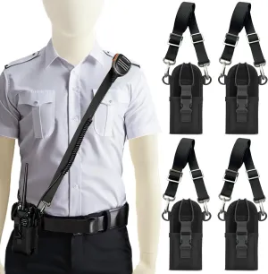 4 Pack Radio Strap and Holder, Radio Pouch, Walkie Talkie Holster for Baofeng Kenwood Motorola Two Way Walkie Talkies