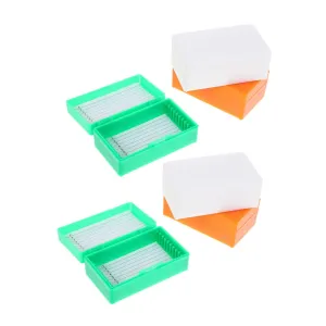 6-Pack Microscope Slide Containers Plastic Slide Boxes Storage Tray for School Hospital Lab