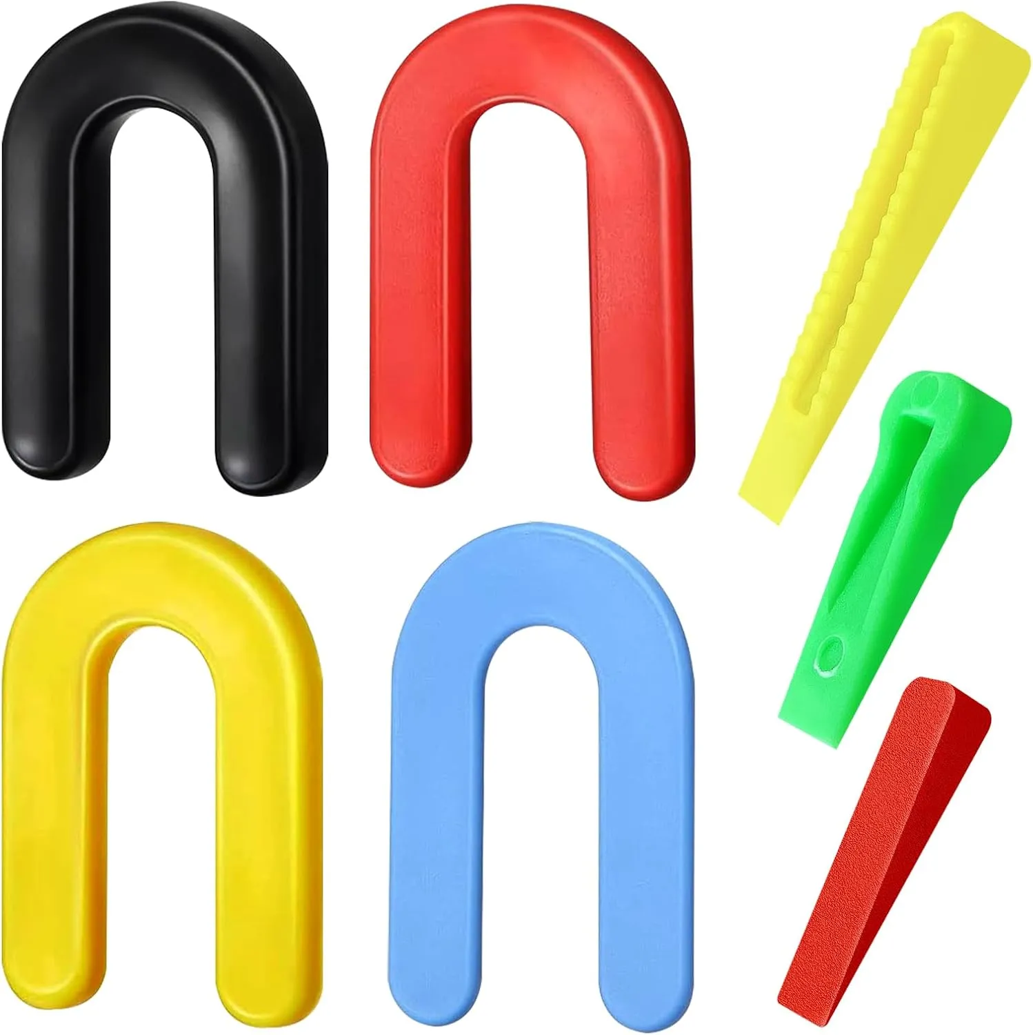 620Pcs U Shaped Tile Spacers and Tile Leveler Wedges Assortment Set, Plastic Shims for 1/4” 1/8", 1/12", 1/16", 3/16”, 1/32” Spacers and Leveling Installation