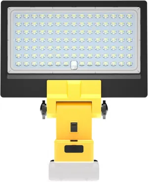 90W 8800LM LED Flood Light for Dewalt & Milwaukee DC 20V/18V Battery,6000K, for Car Repairs,Workshop,Garage,Camping. for Construction, Warehouse, Garage, Workshop, Yard, Garden.NOT BATTREY Included.