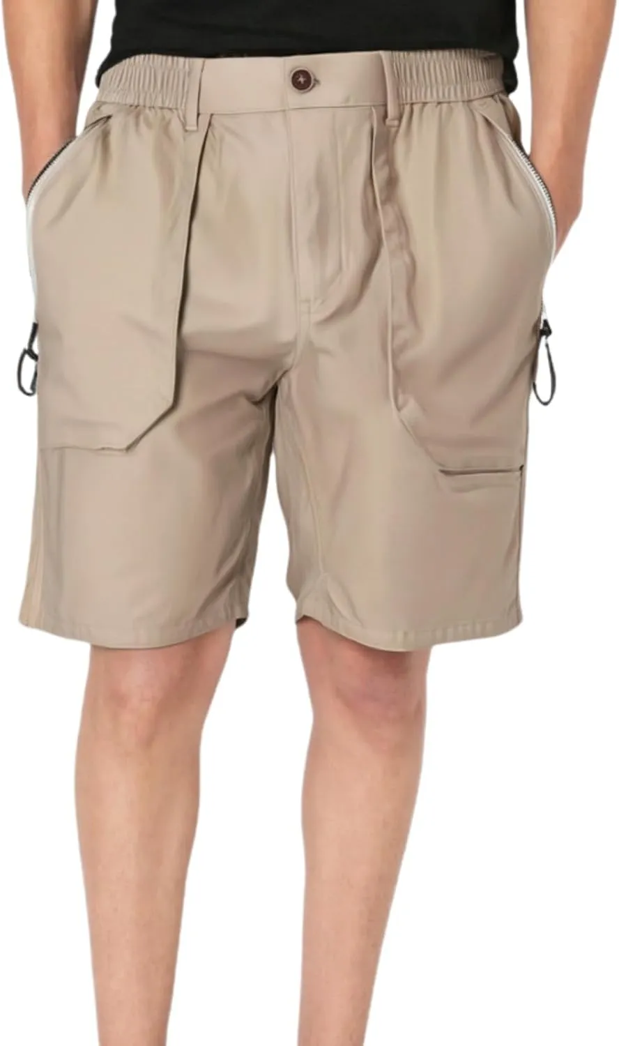 Active Shorts for Men Drop Crotch Embroidered Combat Basic Formal Belt Low Rise Shorts for Men Lightweight Cycle