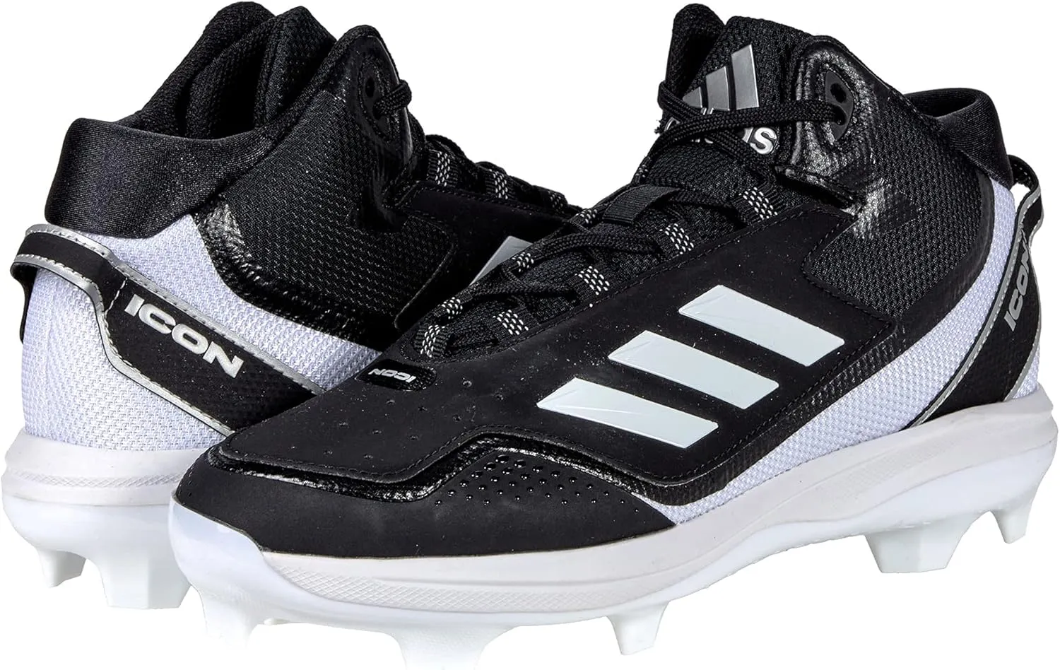adidas Mens ICON 7 MID Faux Leather Trainer Cleats