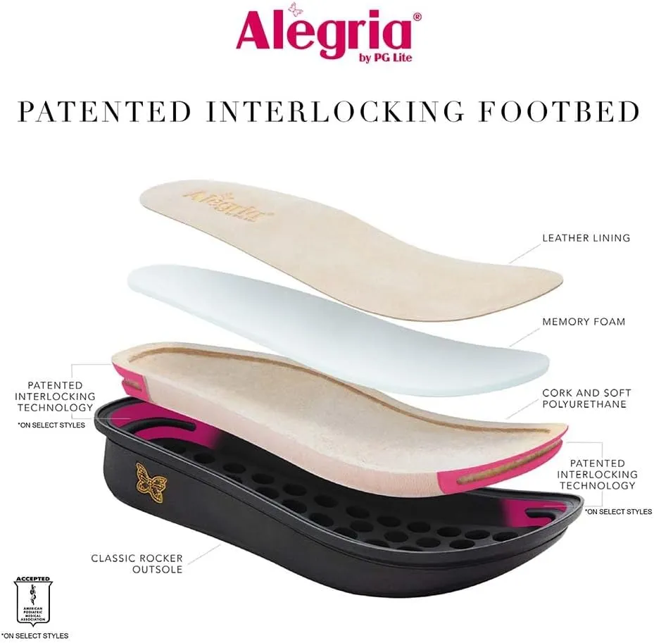 Alegria Women's Onika Leather Wood Grain Mary Jane Shoes