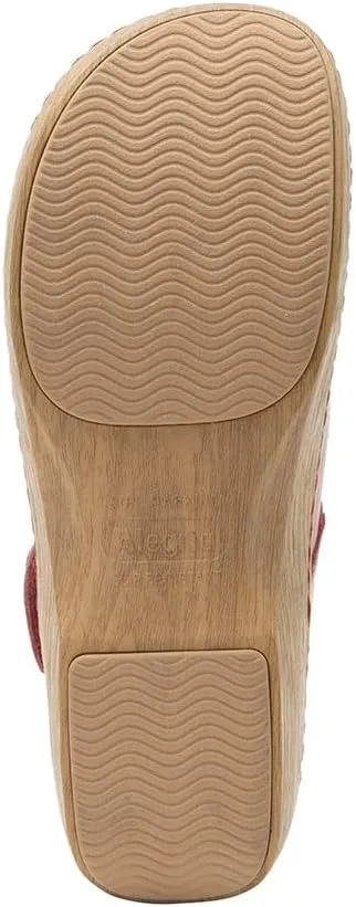 Alegria Women's Onika Leather Wood Grain Mary Jane Shoes