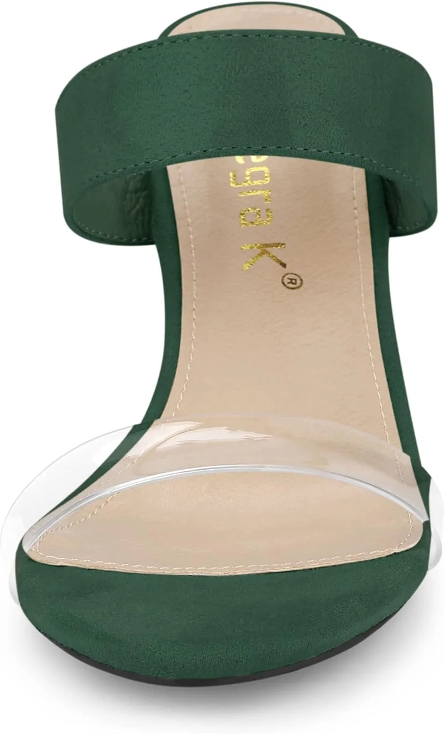 Allegra K Women's Clear Strap Stiletto Heel Slides Sandals