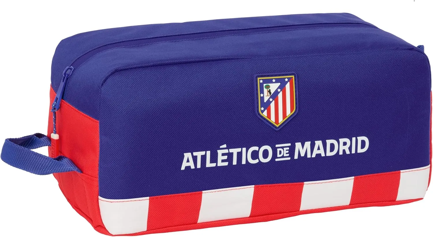 ATLÉTICO DE MADRID - Medium Shoe Bag, Multifunctional for Sports, Extracurricular, Football, Comfortable and Versatile, 34 x 18 x 15 cm, Red/Blue/White, M, Casual, Red/blue/white, M, Casual