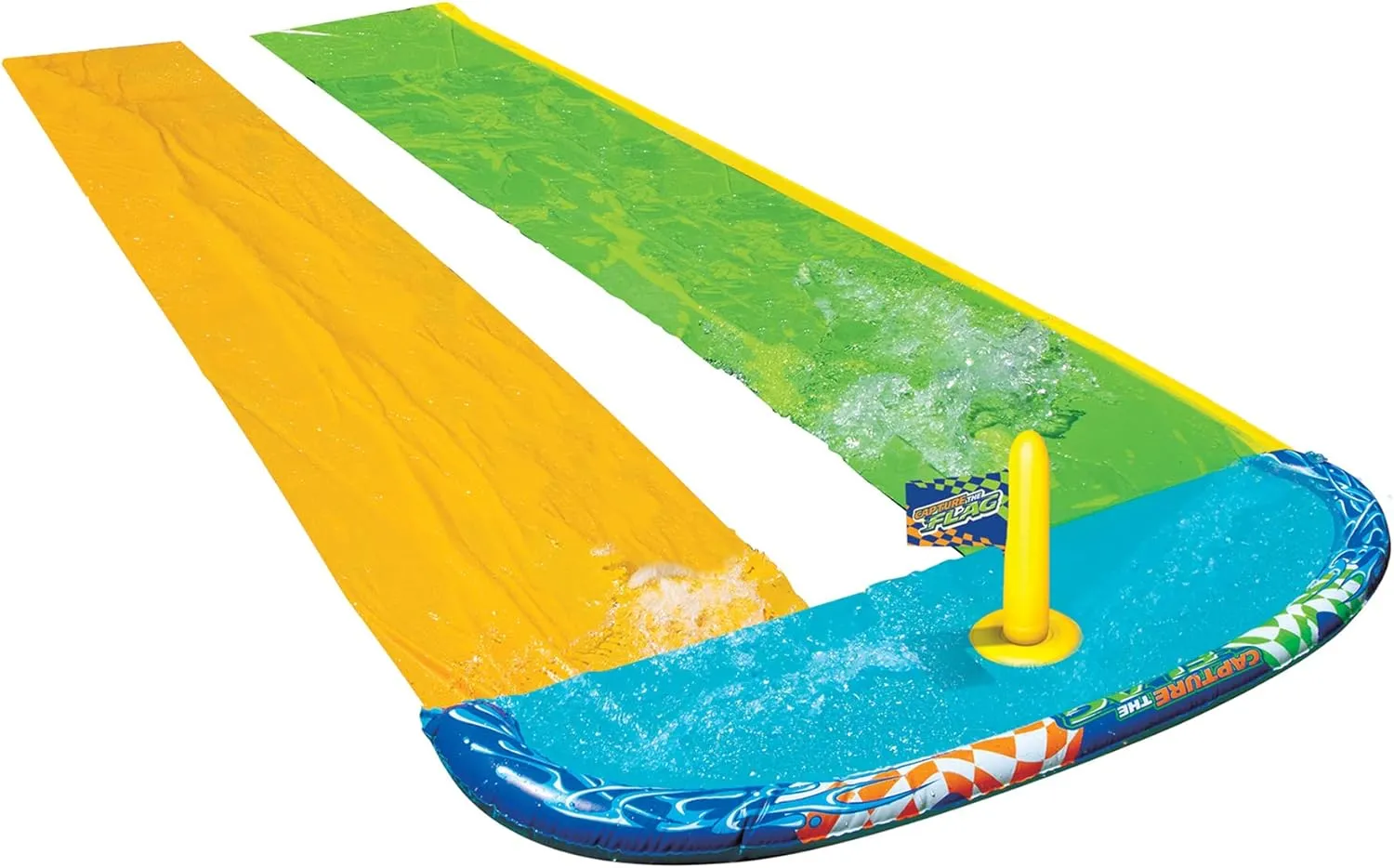 BANZAI 16 Feet Long Capture The Flag Racing Water Slide - Be The First to Grab The Flag!