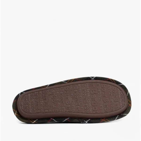 Barbour SWINBURNE Mens Wool Mule Slippers Brown