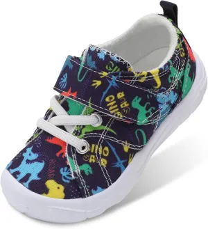 BARERUN Kids Canvas Shoes Running Shoes for Girls Boys Wide Toe Box Barefoot Toddler Sneakers Girls Boys School Shoes Non-Slip Toddler Tennis Shoes