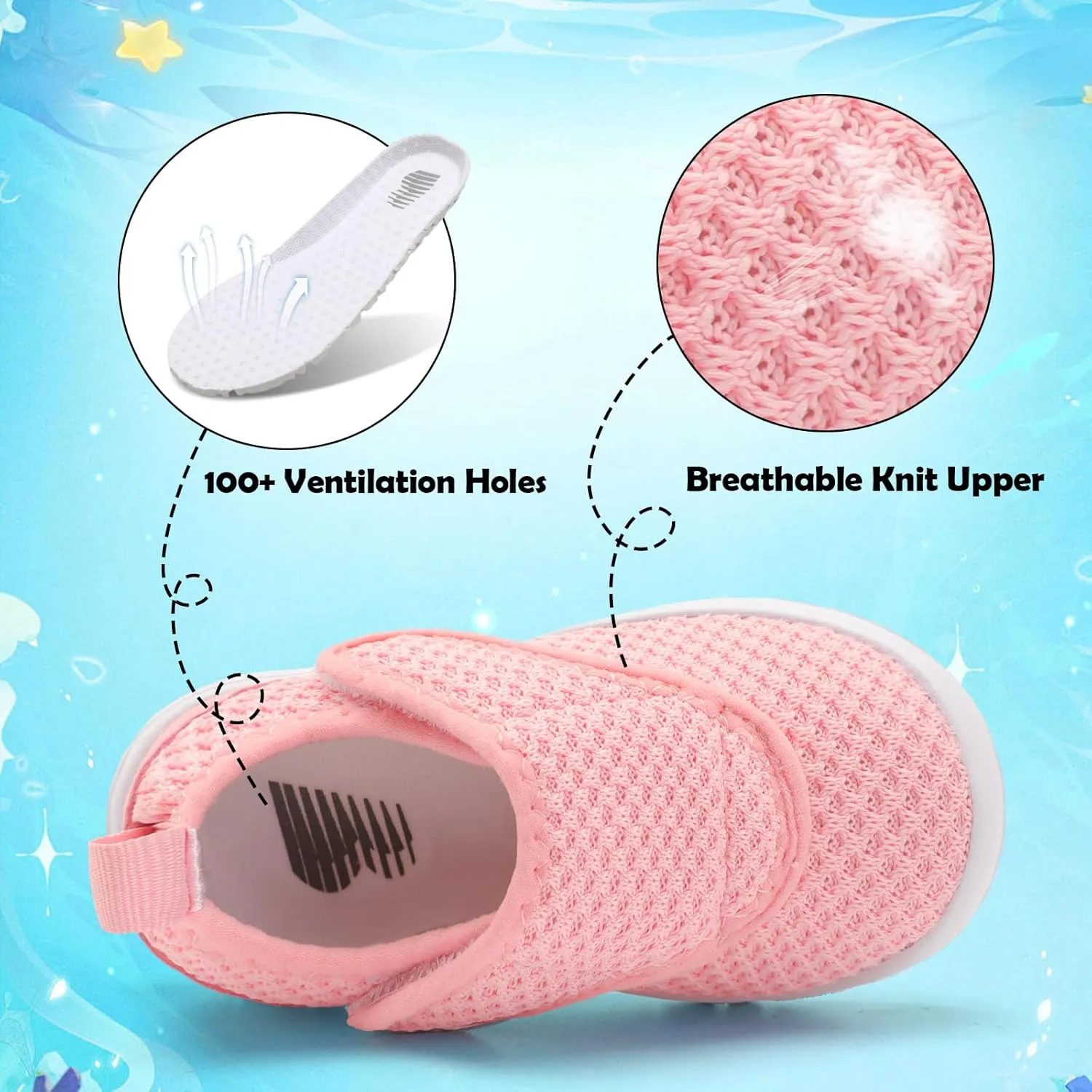 BARERUN Toddler Shoes Wide Toe Box Barefoot Toddler Sneakers Girls Boys Kids School Shoes Non-Slip Toddler Tennis Shoes Slip on Running Shoes for Girls Boys