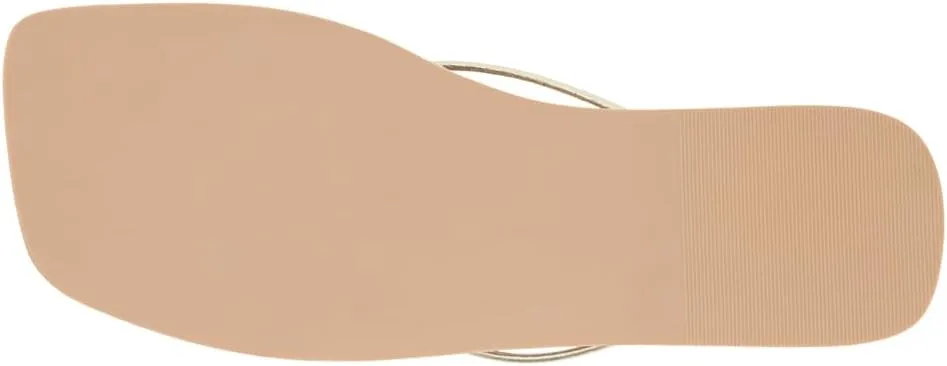 BEACH by Matisse Womens Coastline Metallic Strappy Flat Casual Sandals Casual - Gold