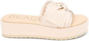 BEACH by Matisse Womens Sunda Platform Slide Casual Sandals Casual Mid Heel 2-3" - Beige