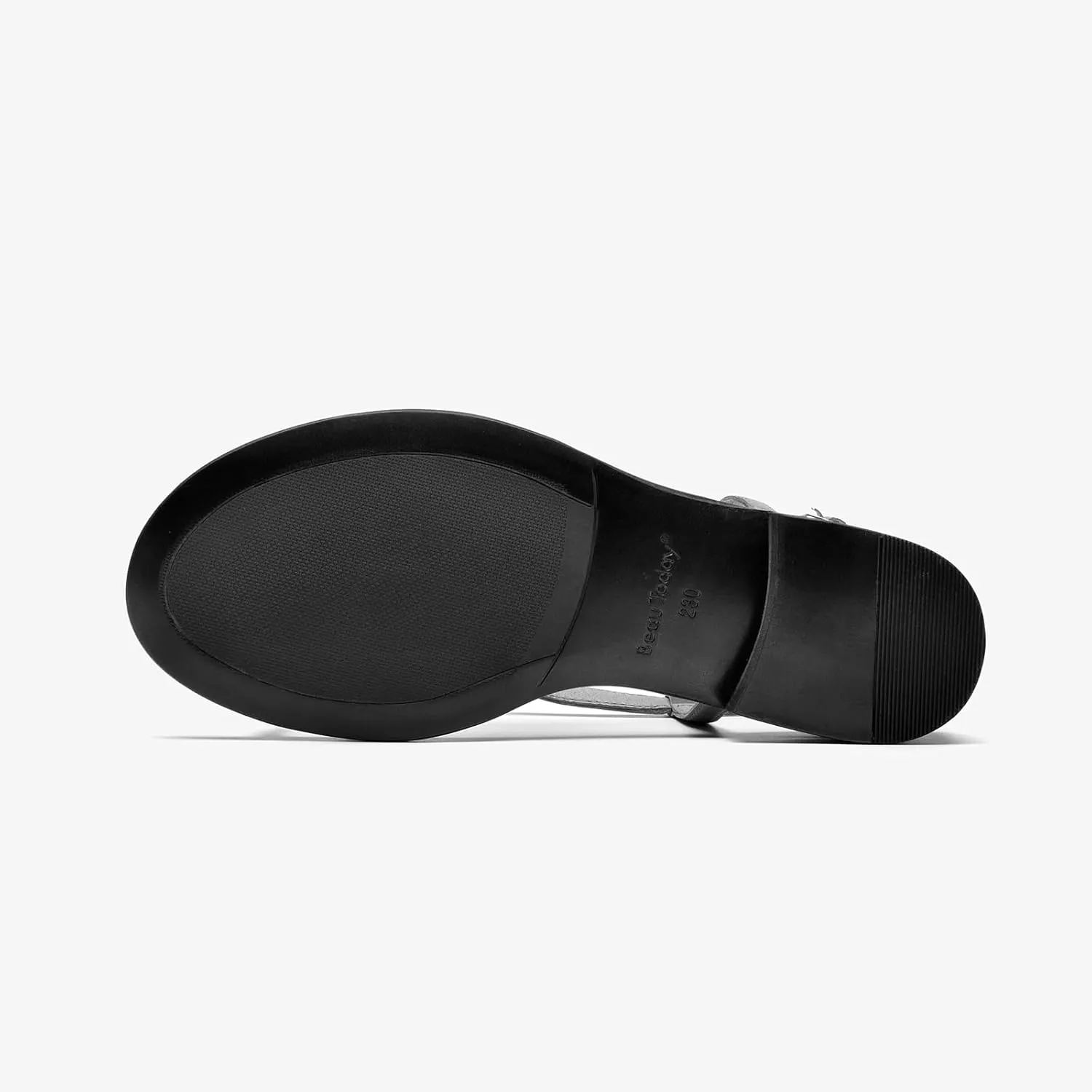 BEAU TODAY Flat Sandals for Women,Strappy Sandals for Women,Comfortable Leather Summer Sandals,Adjustable Casual Dressy Sandals with Open Toe for Vacation