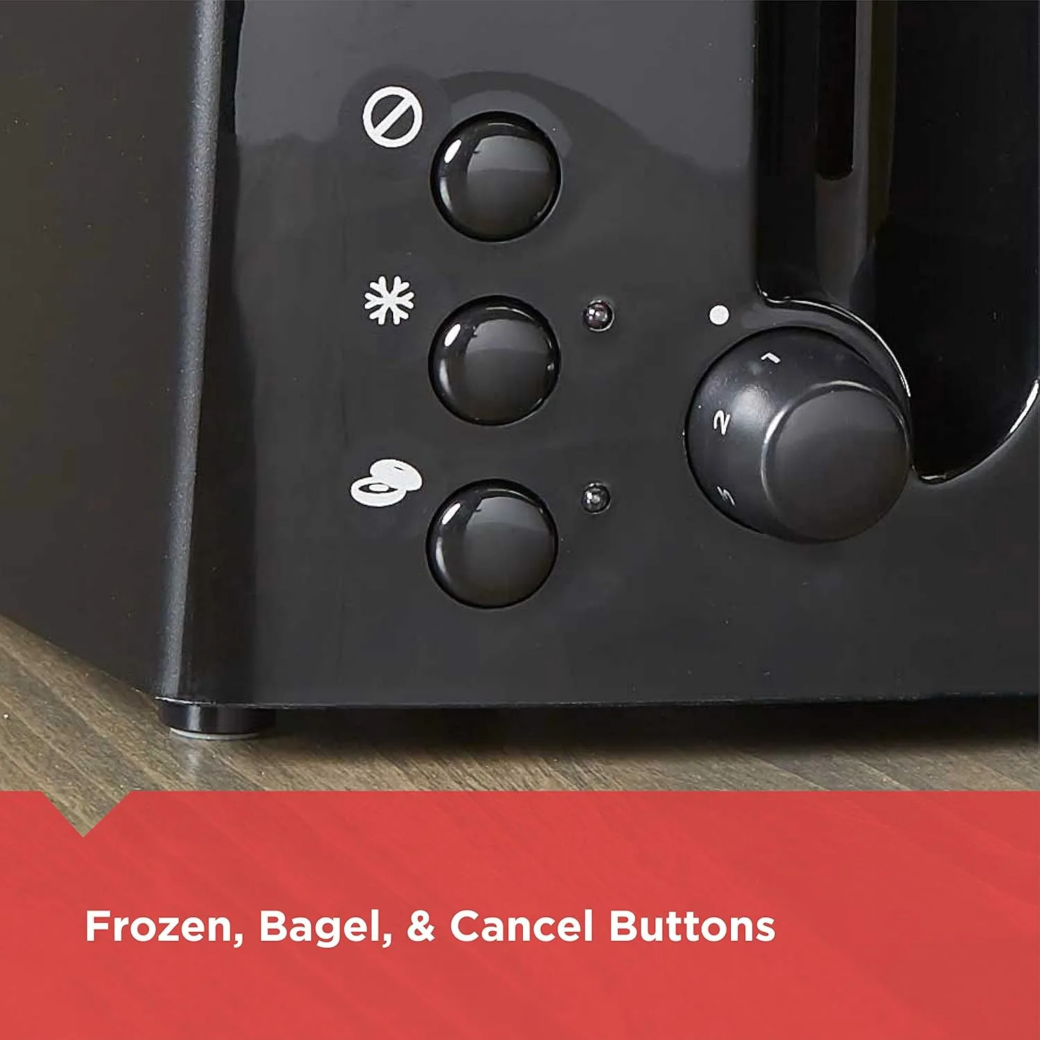 BLACK DECKER 4-Slice Toaster, TR1410BD, Extra-Wide, 7 Shade Settings, Crumb Trays, Gloss Black