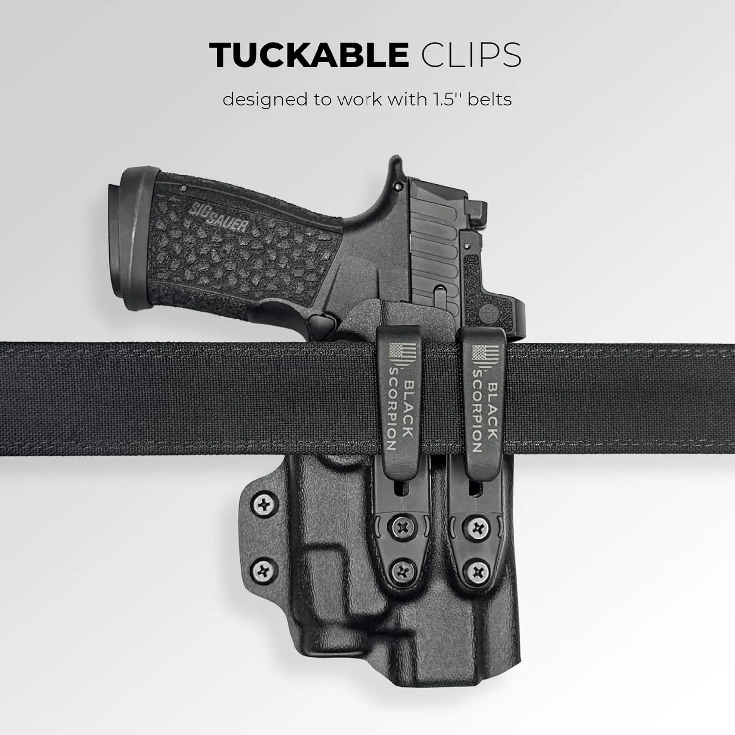Black Scorpion Outdoor Gear AIWB Dual Clip X Holster fits CZ Shadow 2 Compact w/TLR-7X