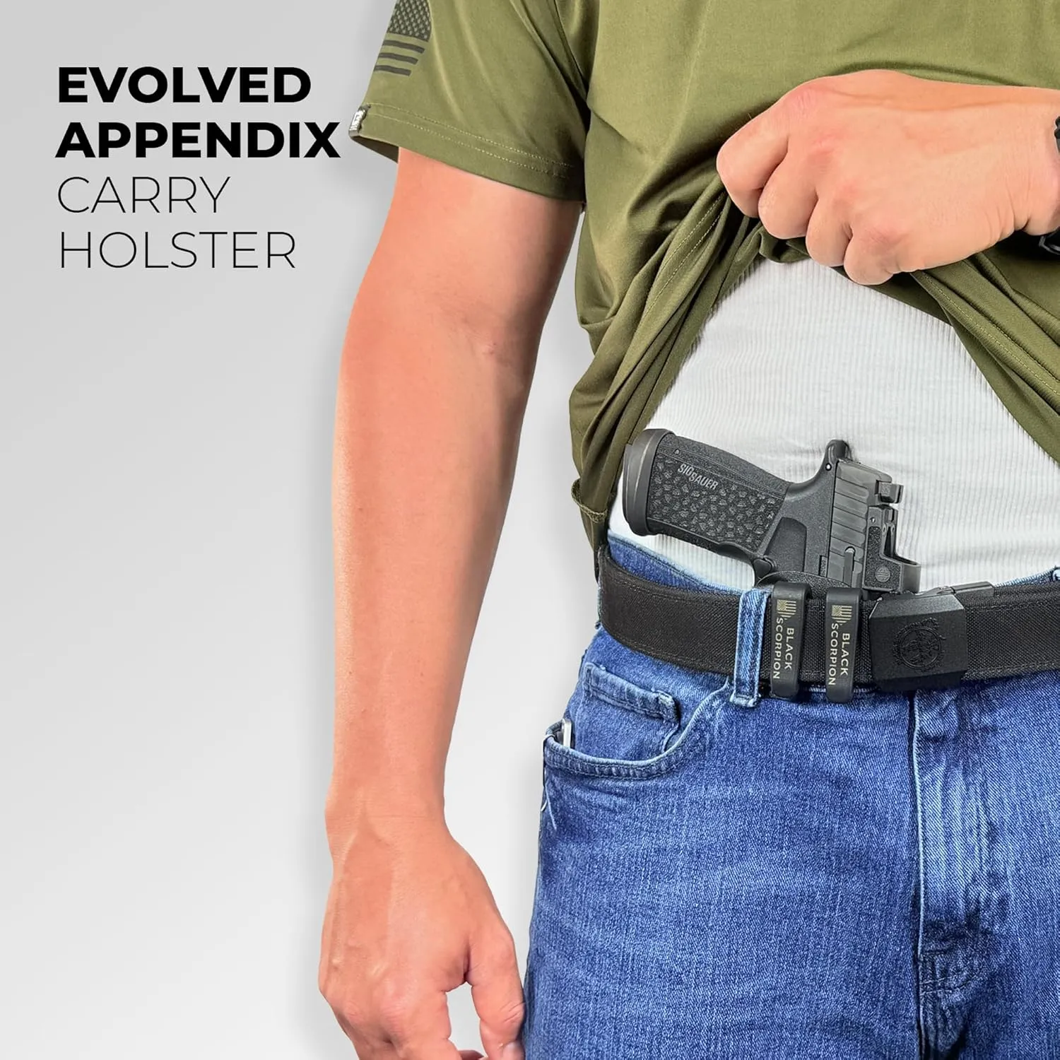 Black Scorpion Outdoor Gear AIWB Dual Clip X Holster fits CZ Shadow 2 Compact w/TLR-7X