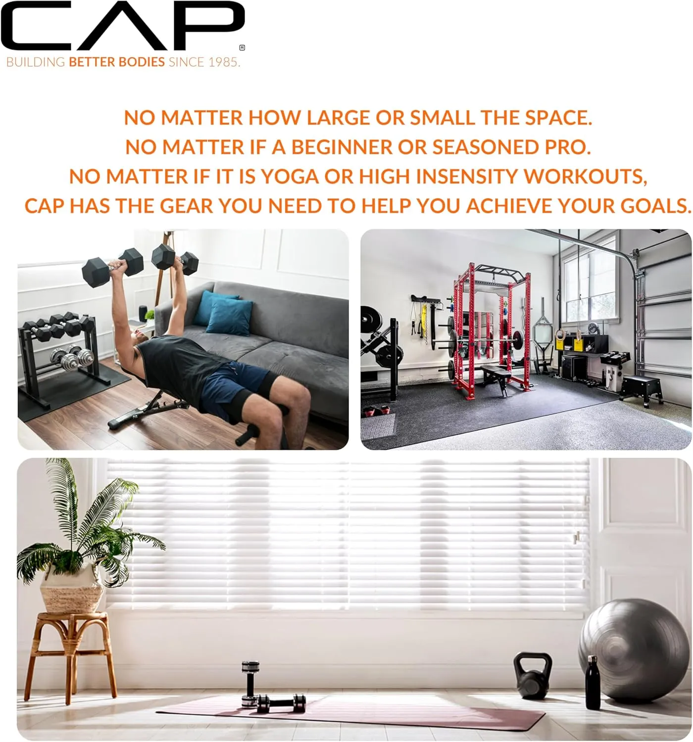 CAP Barbell ADJUSTABELL Adjustable Round Dumbbell Weights - Singles & Pairs | 12.5 lb, 25 lb & 55 lb | Multiple Handle Options