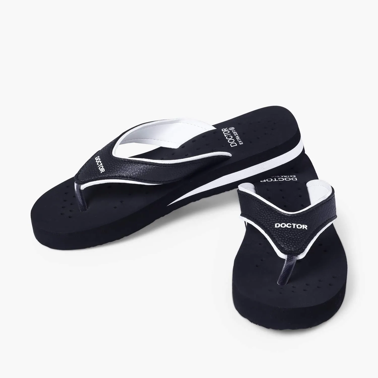 Care Diabetic Orthopedic Pregnancy Flat Super Comfort Dr Flipflops and House Slippers For Women's and Girl's D-18