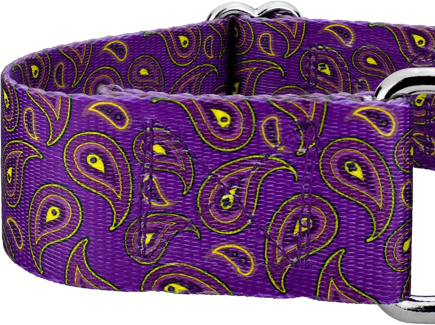 Country Brook Petz - Purple Paisley Martingale Dog Collar - Paisley Collection Featuring Classy Designs (1 1/2 Inch, Extra Large)