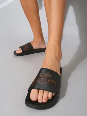cult Glissade Black Men Slides