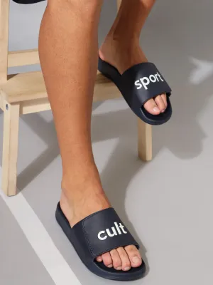 cult Locomo Navy Men Slides