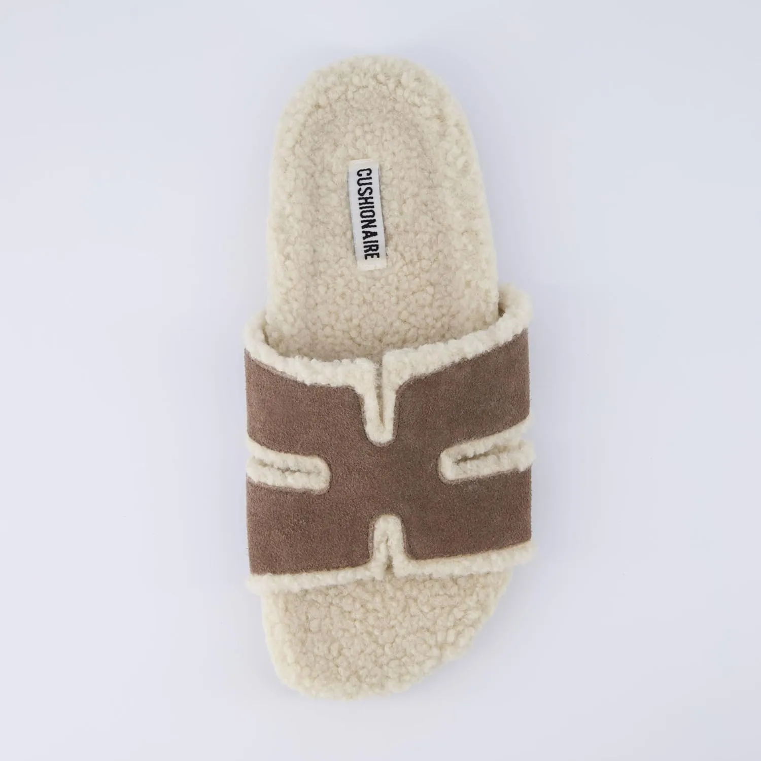 CUSHIONAIRE Cuddle Fur Slippers for Women Faux Shearling Slide Sandal  Memory Foam, Wide Widths Available
