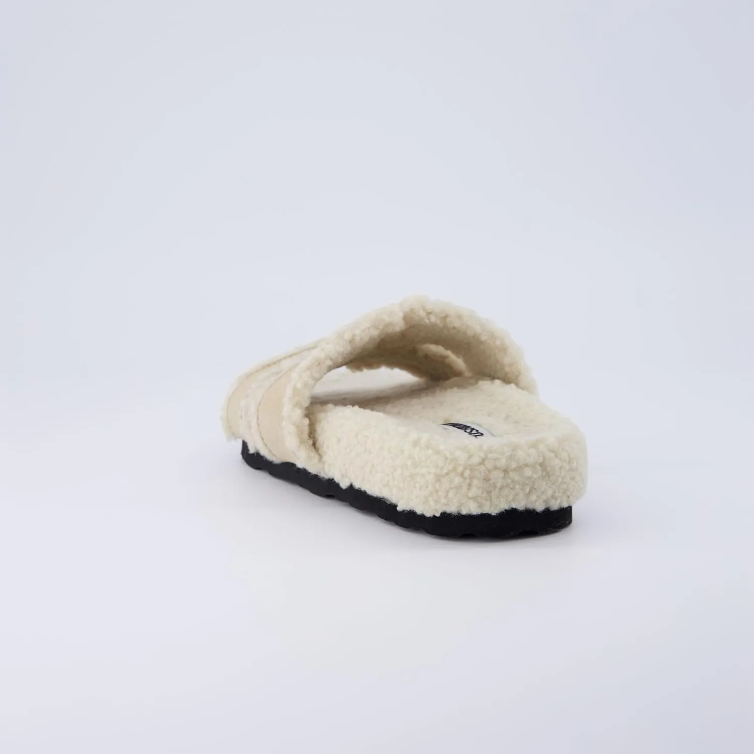 CUSHIONAIRE Cuddle Fur Slippers for Women Faux Shearling Slide Sandal  Memory Foam, Wide Widths Available