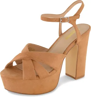 CUSHIONAIRE Women's Foxy platform dress sandal  Memory Foam and Wide Widths Available