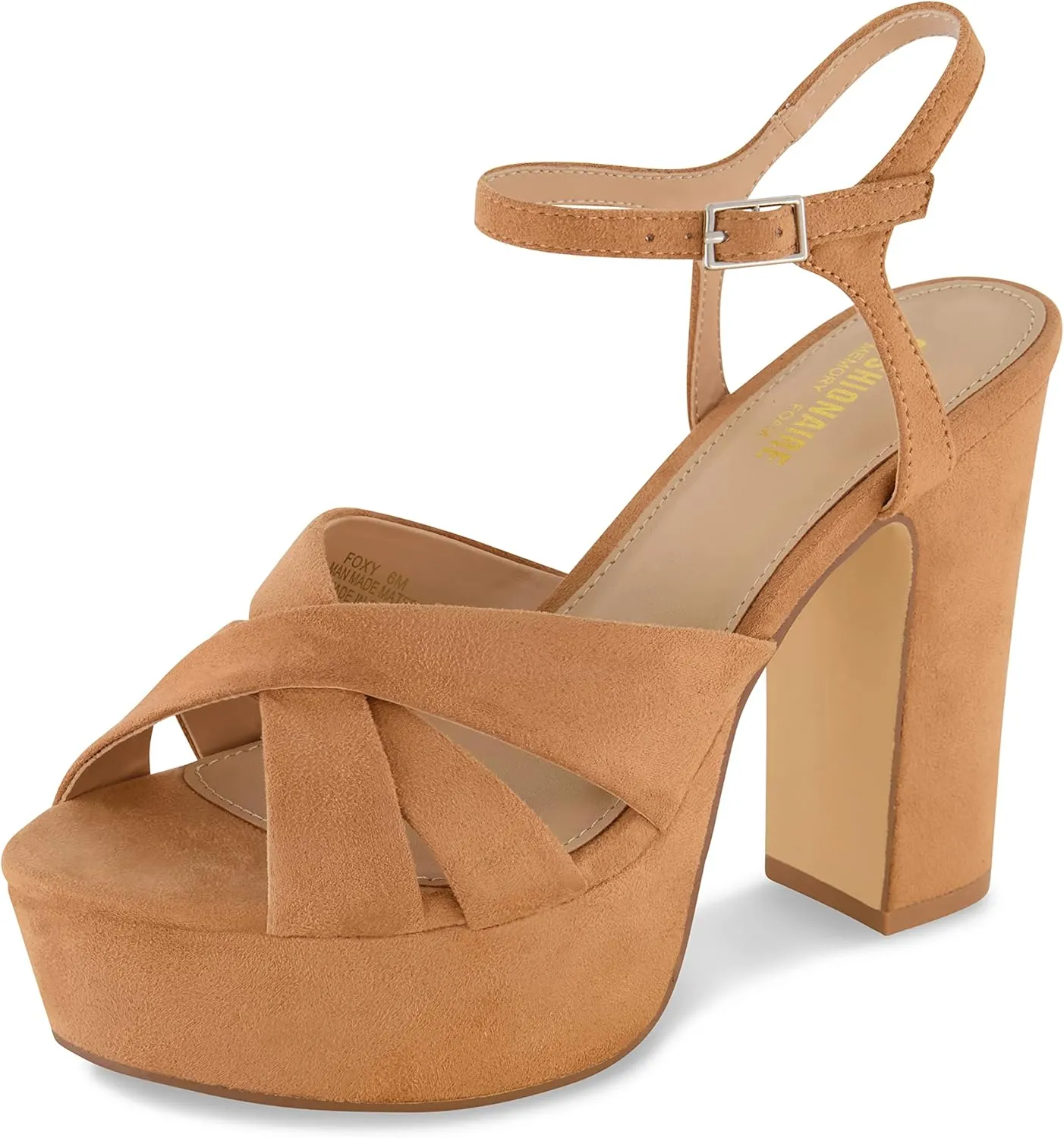 CUSHIONAIRE Women's Foxy platform dress sandal  Memory Foam and Wide Widths Available