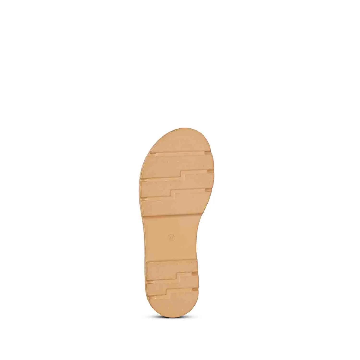 Dalia Tan Leather Flat Sandals