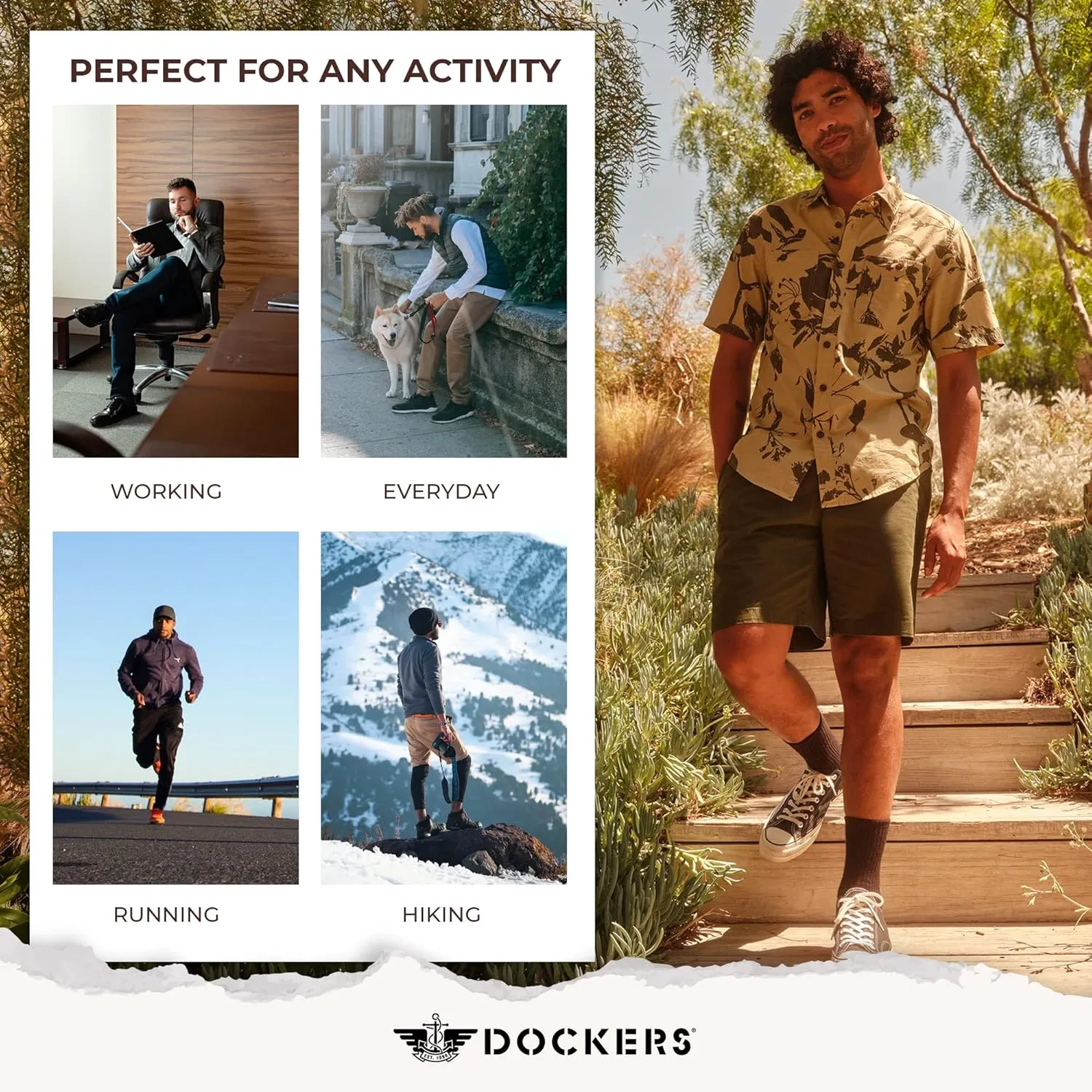 DOCKERS Men's Performance Socks - 3-Pairs and 6-Pairs Athletic and Dress Crew Socks for Men
