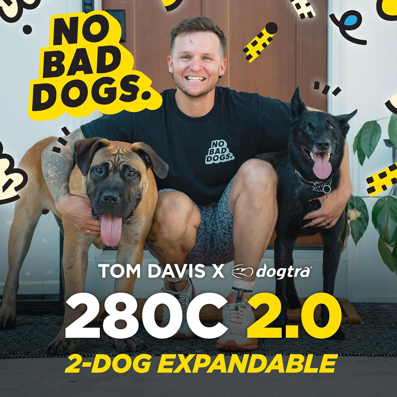 Dogtra E-Collar Tom Davis 280C 2.0 [2025 Edition], Boost & Lock, Waterproof, 1/2-Mile Range Dog Training Collar with Remote, Rechargeable, 127 Levels, Vibration, Bungee, No Bad Dogs Trainer
