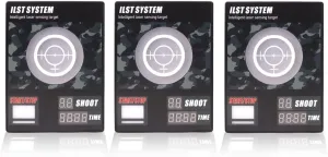 Dry Fire Laser Training System,3 pcs Laser Firearm Trainer Shooting Target with Steel Plate Sound & Immediate Flash Feedback Compatible with Laser Cartridges