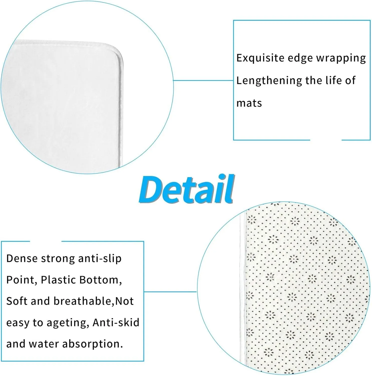 EkcoS Original Wood Color Texture Bathroom Rugs Set 2 Piece Microfiber Bath Shower Mat and U-Shaped Toilet Rug Non Slip Absorbent Bath Rug for Tub