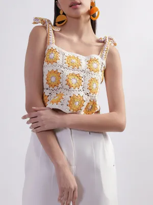 Elle Women Natural Round Neck Solid Top