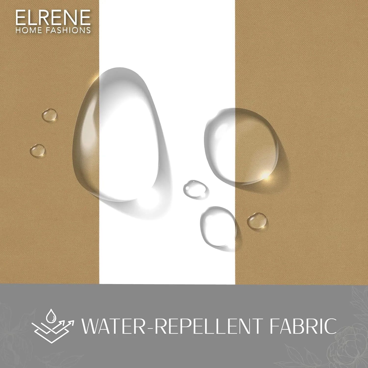 Elrene Home Fashions Highland Stripe Indoor/Outdoor Curtain Panel, 50 inches X 95 inches, Natural