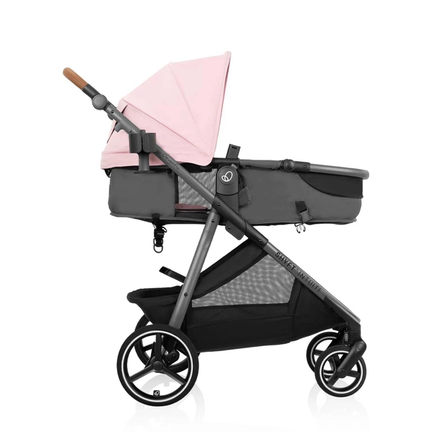 Evenflo Shyft Intuiti Travel System with Revolve180 LiteMax NXT Rotational Infant Car Seat (Amaranth Pink)