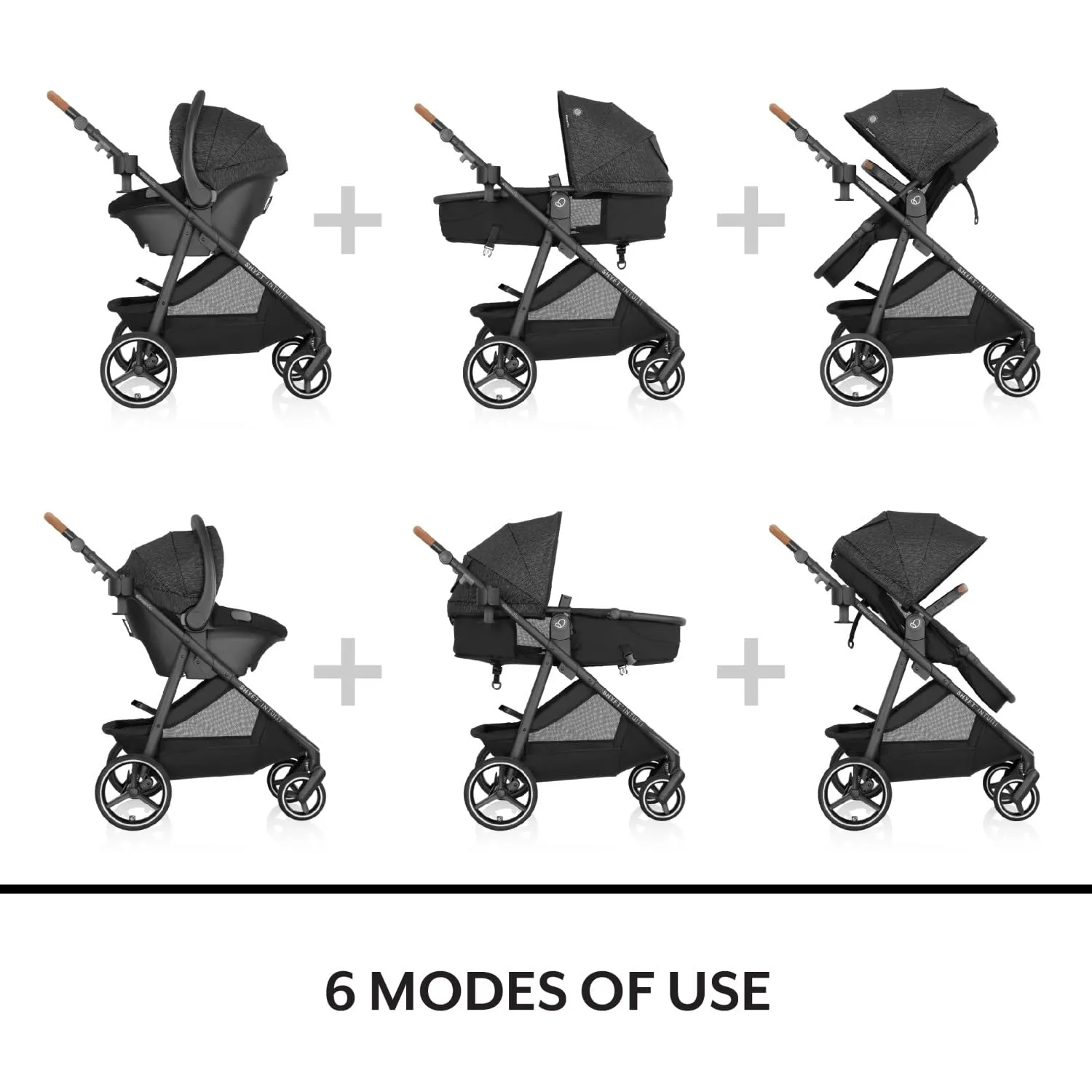 Evenflo Shyft Intuiti Travel System with Revolve180 LiteMax NXT Rotational Infant Car Seat (Amaranth Pink)