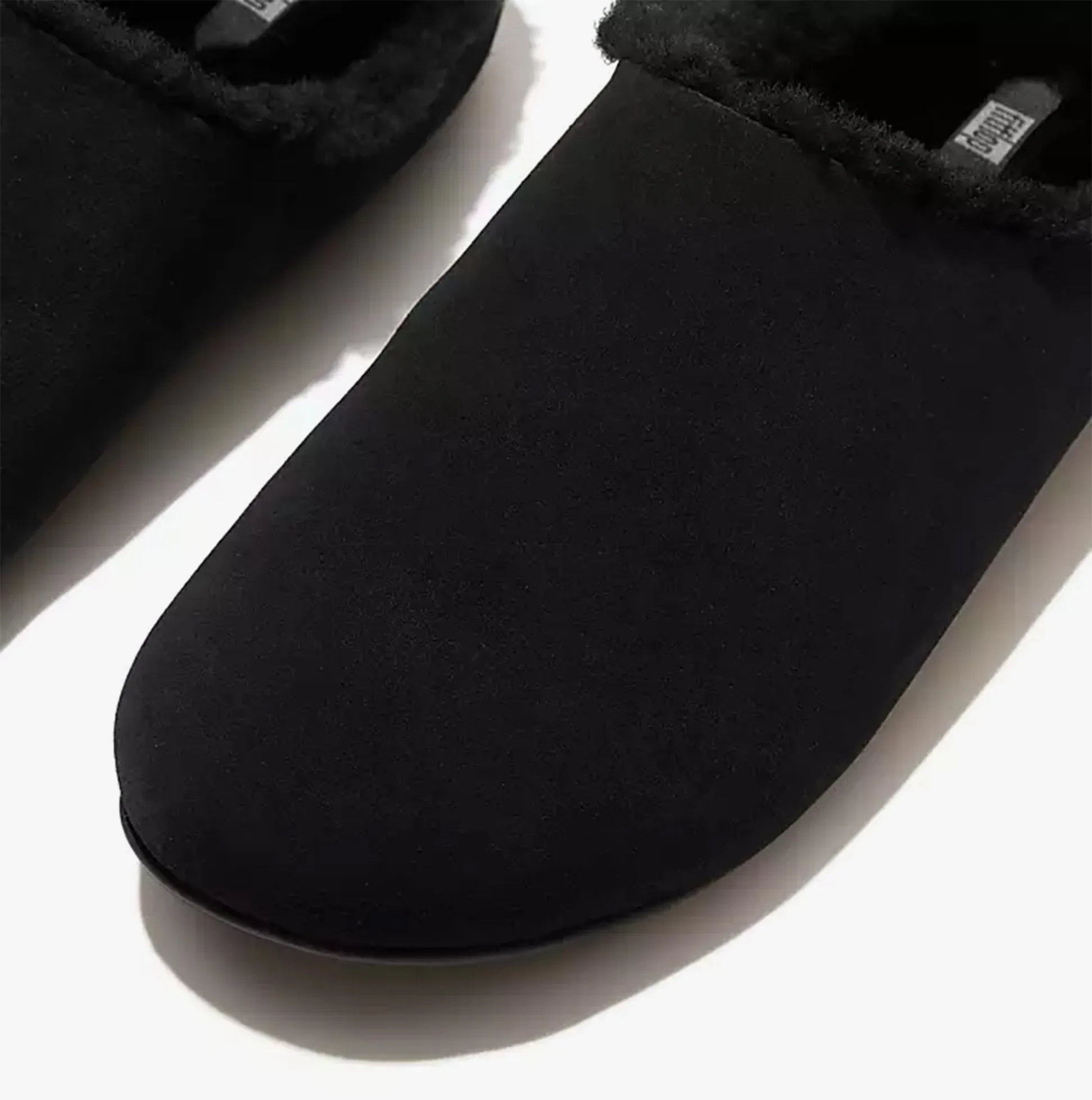 FitFlop SHOVE FELT Mens Mule Slippers All Black