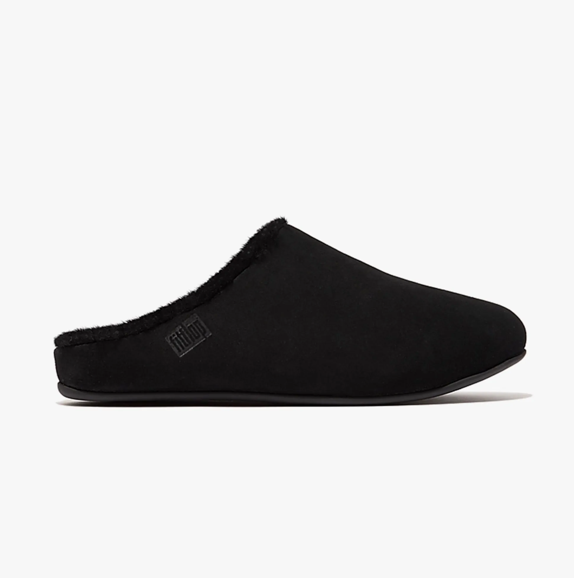 FitFlop SHOVE FELT Mens Mule Slippers All Black
