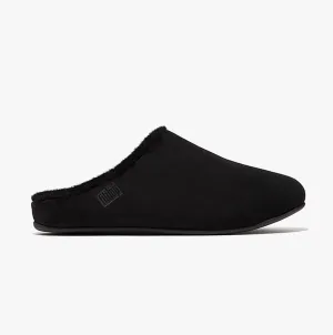 FitFlop SHOVE FELT Mens Mule Slippers All Black