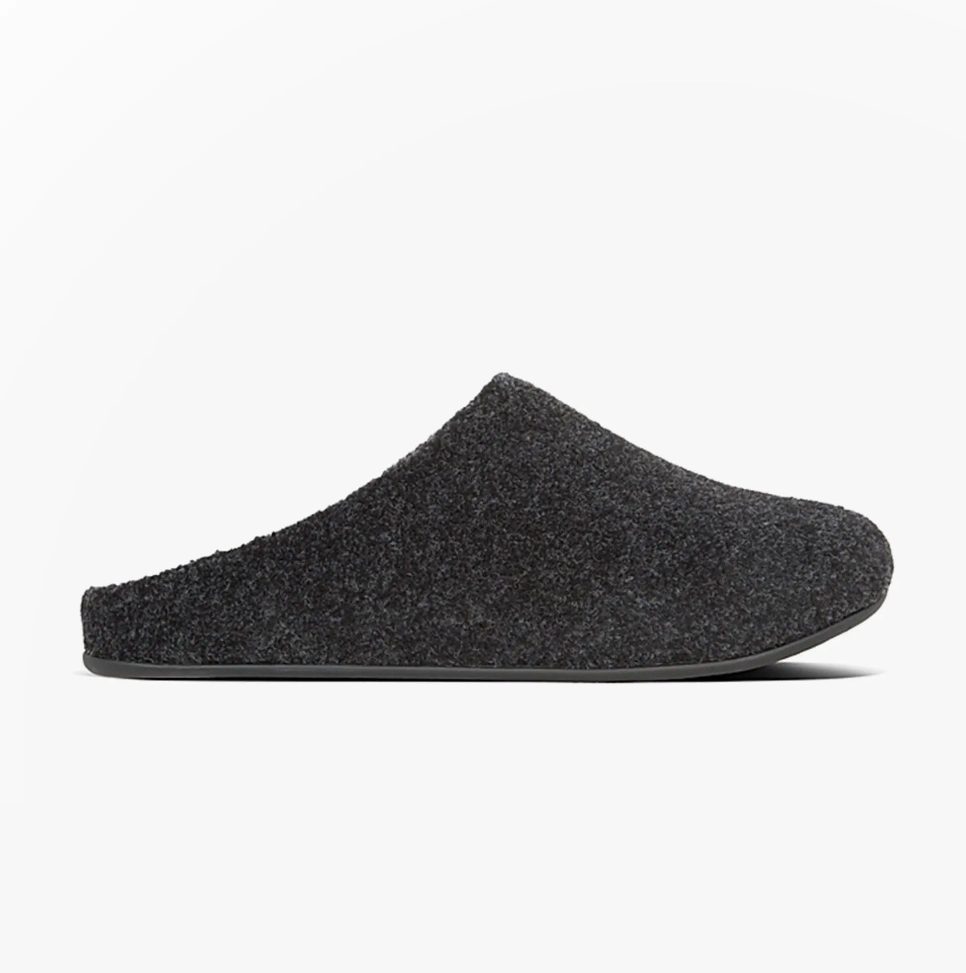 FitFlop SHOVE FELT Mens Mule Slippers Steel Grey