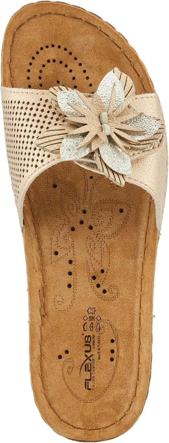 Flexus Women's FLOWERSTARS Slide Sandals