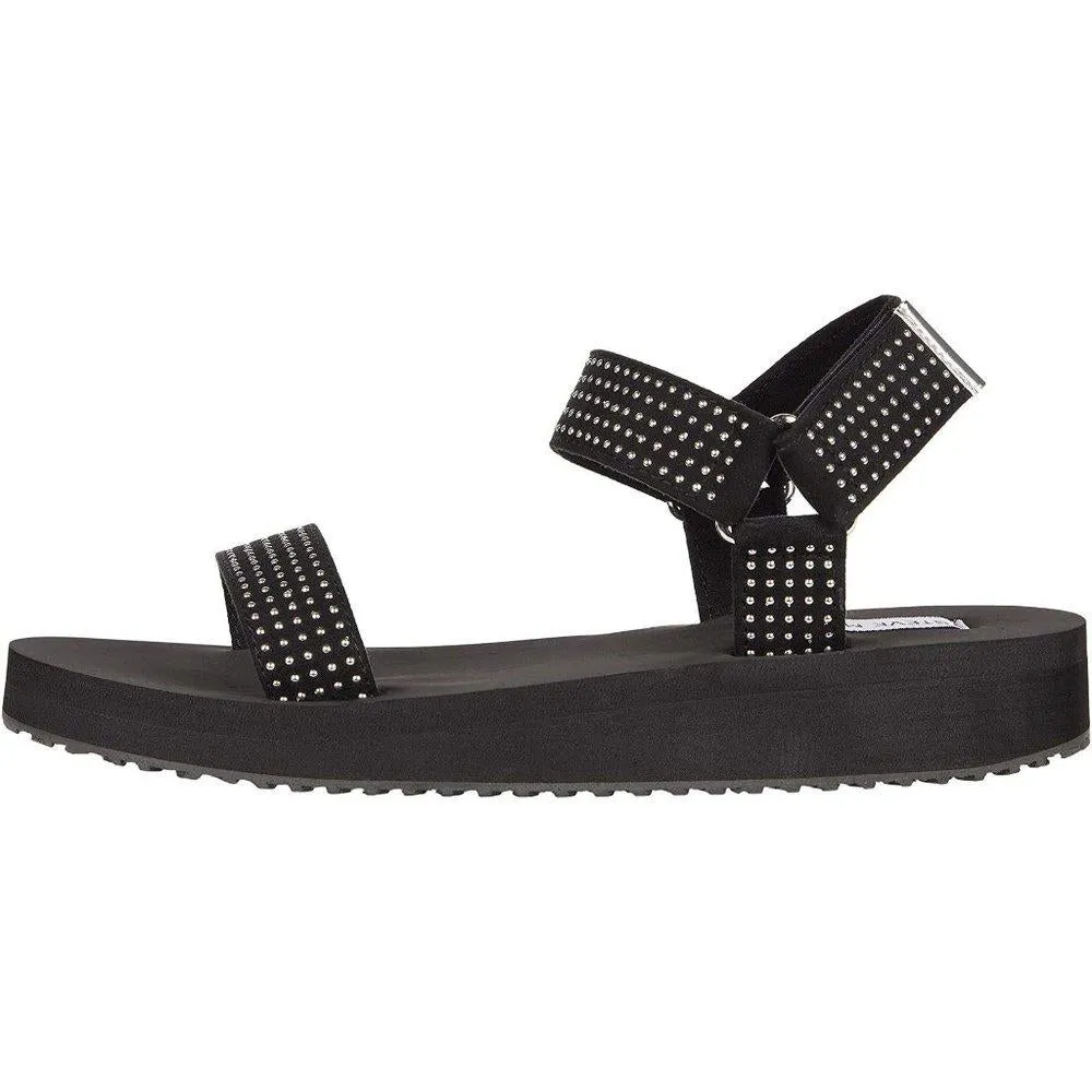 Flim Black Embellished Flats